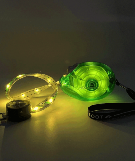LED Retractable Dog Leash with Safety Light Rope
