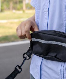 Hands-Free Adjustable Dog Leash with Waist Bag for Jogging & Walking